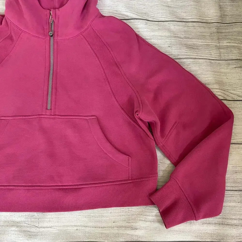Lululemon Scuba Oversized Half-Zip Hoodie Pullover Pink Lychee M/L